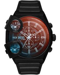 DIESEL - 51mm Sideshow Quartz Stainless Steel And Silicone Chronograph Watch - Lyst