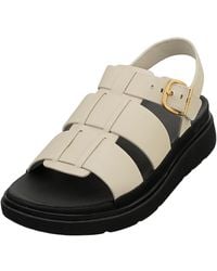 Fitflop - S Gen-ff Leather Fisherman Slides Sandals White 7 Uk - Lyst