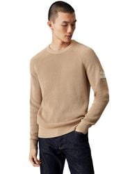 Calvin Klein - Calvin Klein Pullover Badge Easy Strickpullover - Lyst