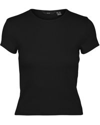 Vero Moda - Vmchloe Ss Short Top Jrs Noos T-shirt - Lyst