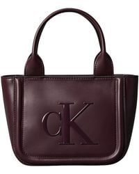 Calvin Klein - Tote Bag Tasche Bold Small With Strap mit Logo - Lyst