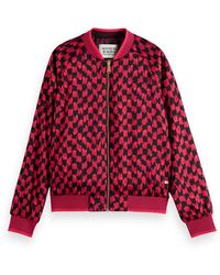 Scotch & Soda - Printed Reversible Bomber Jacket - Lyst
