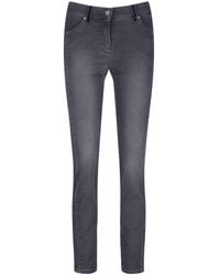 Gerry Weber - Jeans SkinnyFit4me 5-Pocket Hose Jeans lang unifarben reguläre Länge Dark Grey Denim 42 - Lyst
