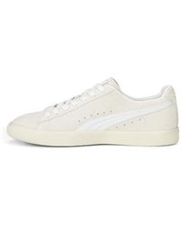 PUMA - Mens Clyde Prm Lace Up Sneakers Shoes Casual - White, White, 10.5 - Lyst