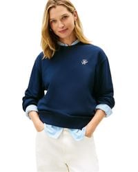 Tommy Hilfiger - Th Script Reg Terry Swtshrt Ww0ww49418 Pullover Sweatshirt - Lyst