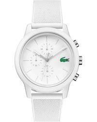 Lacoste - Chronograph Quartz Watch For Men With White Silicone Bracelet - 2010974 - Lyst