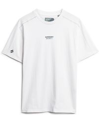 Superdry - Locker geschnittenes Sport Tech T-Shirt mit Logo Brillant Weiß XL - Lyst