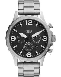 Fossil - Nate Chronograph Stainless Steel Watch - Lyst