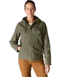 Carhartt - Loose Fit Washed Duck Sherpa-lined Jacket - Lyst