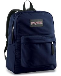 Jansport - Superbreak One Backpack Navy - Durable, Lightweight Bookbag With 1 Main Compartment, Front Utility Pocket With Built-in - Lyst