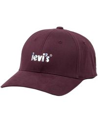 Levi's - Levis Footwear And Accessories Poster Logo Flex Fit Cap - Lyst