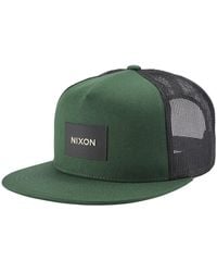 Nixon - Team Trucker Hat - Green/black - Lyst