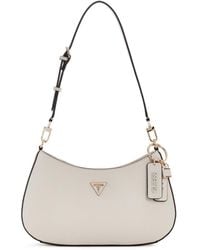 Guess - Noelle II Top Zip Shoulder Bag Bone - Lyst