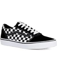 Vans - Milton Checkered Black/true White Trainers Sneakers Shoes - Lyst