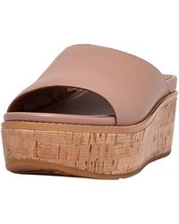 Fitflop - S Eloise Cork Wrap Wedge Platforms Sandals Pink 5 Uk - Lyst