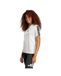 adidas - Mujer Essentials 3-stripes Sleeve Cotton T-shirt - Lyst