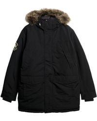 Superdry - Everest Faux Fur Jacket M Black - Lyst