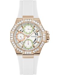 Guess - Selene Watch Gw0695l3 Stainless Steel And Silicone - Lyst