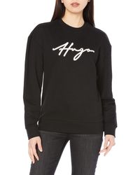 HUGO - S Crew Neck Sweatshirt Long Sleeve Black S - Lyst