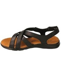 Clarks - Kitly Go Leather Sandals In Black Wide Fit Size 5.5 - Lyst