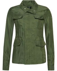 Superdry - COAT STUDIOS CUPRO M65 JACKET Thyme 42 MUJER - Lyst