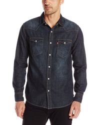 Levi's Up Shirt Long_sleeve Button-down Shirt - Blue