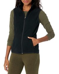 Amazon Essentials Standard Full-zip Polar Fleece Vest,black,x-large