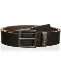 Tommy Hilfiger Original Logo Gürtel Braun (DARK BROWN 201) 85 cm