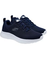Skechers - Lite Foam Trainers With Memory Foam Lightweight Machine Washable Comfortable Lace-up Sporty Look Navy Uk 10 - Lyst