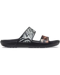 Crocs™ - Cls Animal Remix Sndl W Per Donna Colore Bone/Multi Animal Taglia 35 EU - Lyst