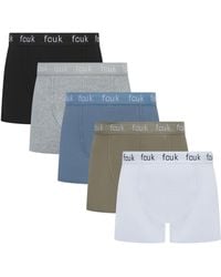 French Connection - S 'fcuk21' Boxer Shorts 5 Pack Cotton Stretch - Lyst