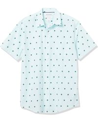 Amazon Essentials Short-sleeve Regular-fit Casual Poplin Shirt - Blue