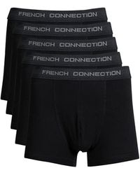French Connection - Black 5 Pack Cotton Boxers - Lyst