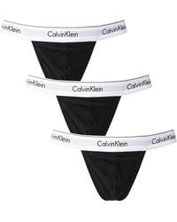 Calvin Klein - 3er Pack Strings Baumwolle mit Stretch - Lyst