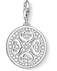 Thomas Sabo - Anhänger Charm-Einhänger Ornament mit 925 Silber Zirkonia weiß - Lyst