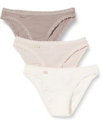 Sloggi - 24/7 Weekend Tanga 3 Pack Thong Panties - Lyst