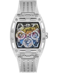 Guess - Clear Strap Rainbow Dial Clear - Lyst