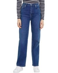 Tommy Hilfiger - Mujer Vaqueros Relaxed Straight tejido elástico - Lyst