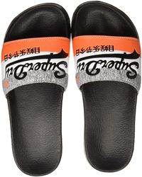 Superdry Vintage Logo Pool Slide - Noir