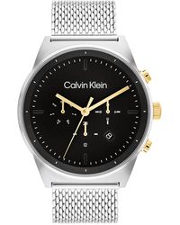 Calvin Klein - Orologio analogico multifunzione al quarzo da uomo con cinturino in acciaio inossidabile Nero - 25200295 - Lyst