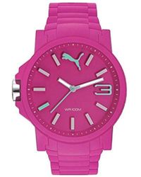 Pu104311003 Mujer Para Cuarzo Correa Silicona Reloj De Rosa Con En Analógico SzMpVqU