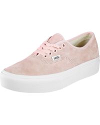 vans authentic platform rainbow trim trainers