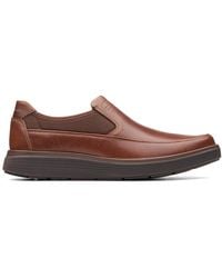 Clarks - Un Abode Go Leather Shoes In Dark Tan Standard Fit Size 10.5 - Lyst