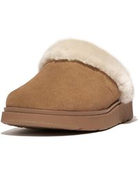 Fitflop - Gen-ff Shearling-collar Suede Slippers - Lyst