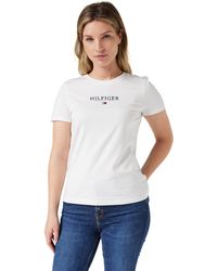 Tommy Hilfiger - T-shirt Hilfiger C-nk Reg Tee Met Ronde Hals - Lyst