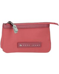 Pepe Jeans - Tessa Purse Three Compartments Red 17.5 X 9.5 X 2 Cm Polyester - Lyst