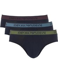 Emporio Armani - CORE Logoband 3-Pack Brief Slip - Lyst