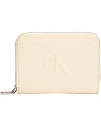 Calvin Klein - Jeans Sculpted Med Zip Around Deboss K60k612741 Zip Around Wallet - Lyst