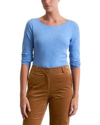 Marc O' Polo - Marc OߴPolo Langarmshirt aus Bio-Baumwolle mit U-Boot-Ausschnitt - Lyst