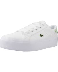 Lacoste - Scarpe da donna Ziane Platform 125 1 CFS Bianco/Chiaro - Lyst